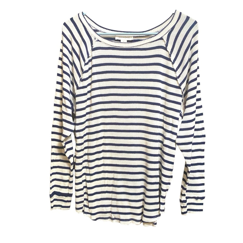 Treasure & Bond Striped Navy and White Women's Top M